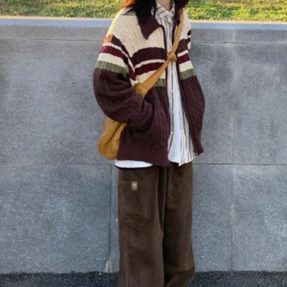 Y2k Aesthetic Vintage Tassel Knitted Cardigan